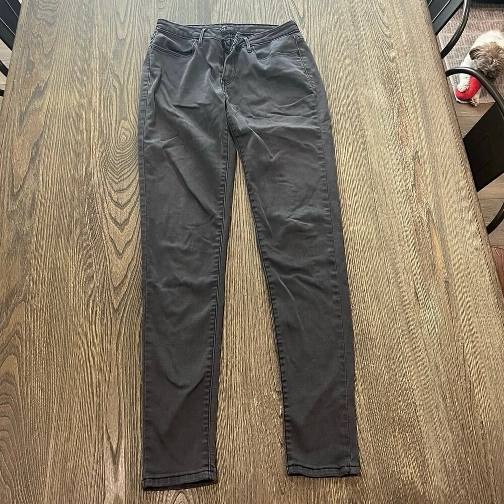 Levi's Skinny Legging Jeans High Rise Denim Cotton Blend Stretch Gray Size 27